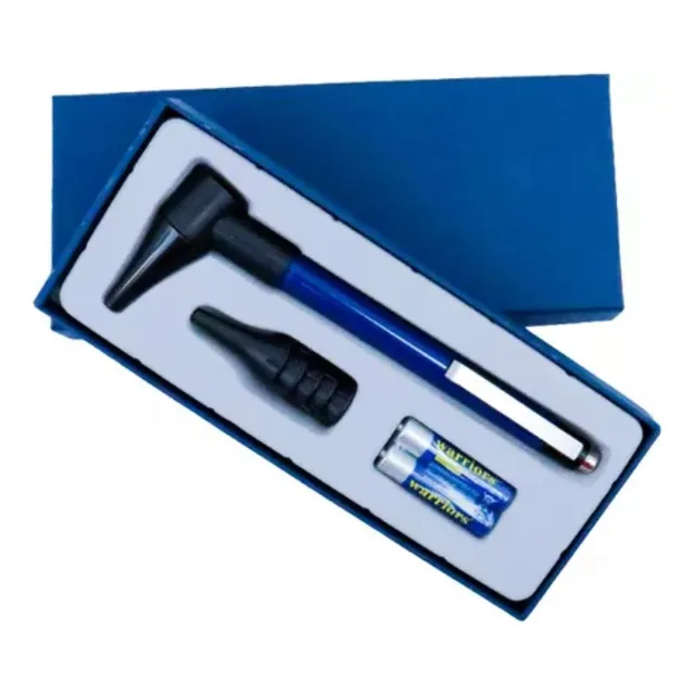 Otoscopio Y Linterna Con Repuestos + Estuche