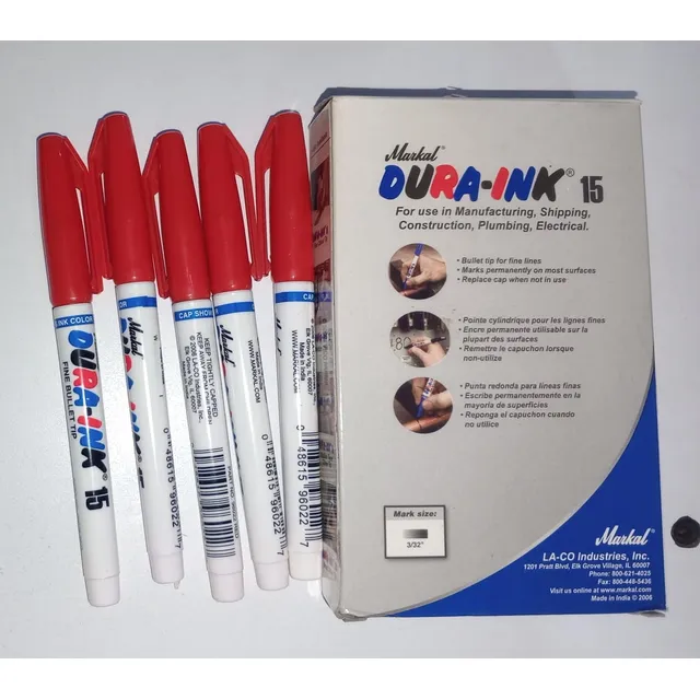 Marcador Para Metal Rojo Dura-ink