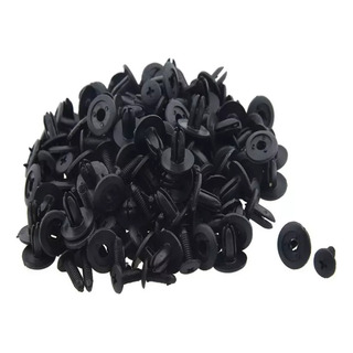 Car Fender Push Tipo Rebites De Plástico Preto Fixad 7mm Car Fender Push Tipo Rebites De Plástico Preto Fixad 7mm
