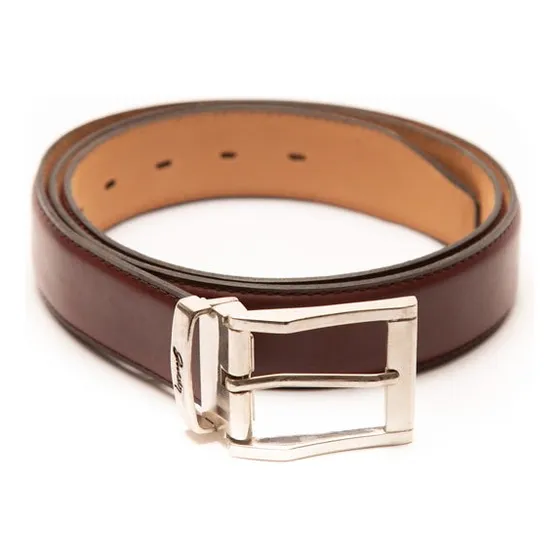Cinturon Hombre De Vestir Cinto Cuero Artesanal Vacuno Color Borgoña Talle 105