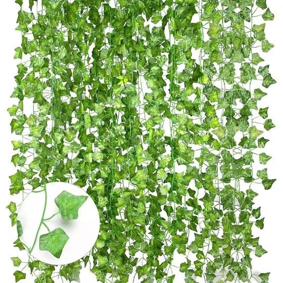 Enredadera Guirnalda Deco X6 Und 210 Cm Hoja Hiedra Artific