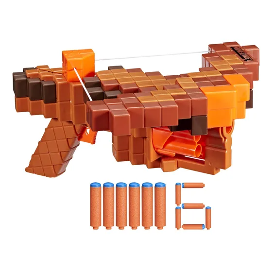 Ballesta Dart Blaster Nerf Pillager De Minecraft Con 6 Dardo