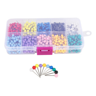 Wh 1000 Chinchetas Para Mapas, Cabeza De Plástico Con Punta Wh 1000 Chinchetas Para Mapas, Cabeza De Plástico Con Punta