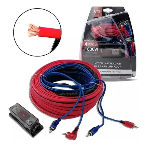 Kit De Instalacion Calibre 4 100% Cobre Ofc Krack Audio