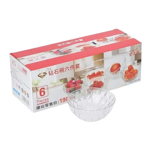 Juego De Bowls Vidrio Compoteras Ensalada 6 Pack Botanas
