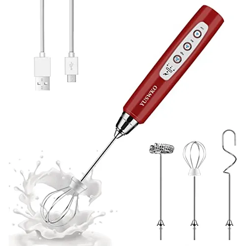 Milk Frother Handheld Con 3 Cabezas, Mezclador De Rx6yb