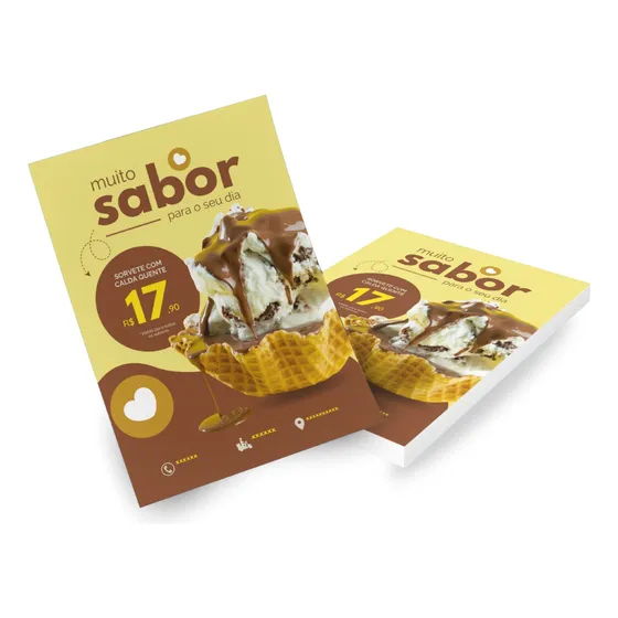 100 Panfletos Flyer Folhetos Frente 10x15 Brilhante