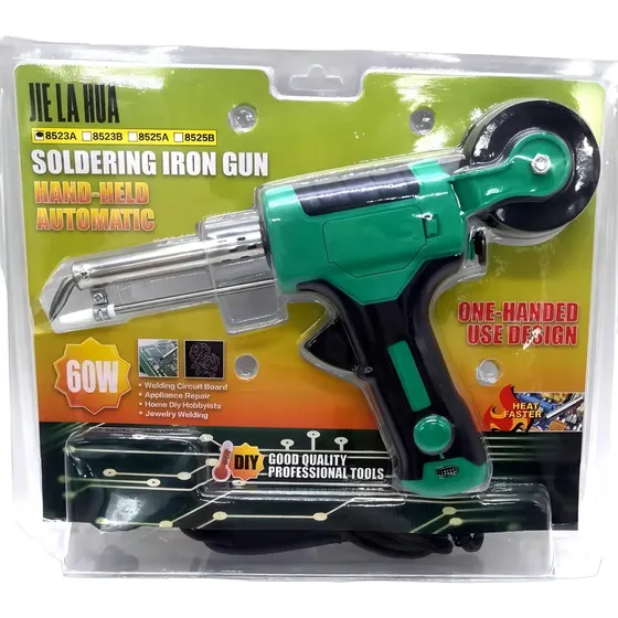 Pistola de Soldadura Eléctrica Jie La Hua 8523A 60W Temperatura Ajustable 200-450°C