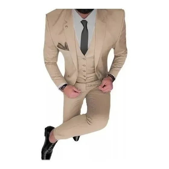 Traje Slim Masculino - Blazer + Pantalón - Vários Colores -