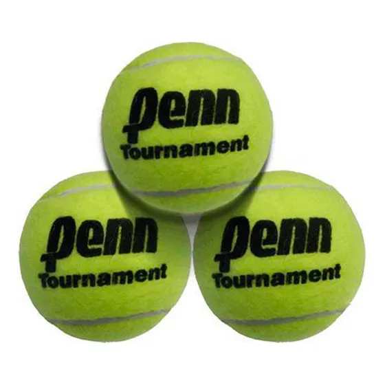 Pelota de tenis Penn Tournament Sello Negro color amarillo por pack de 10 unidades.