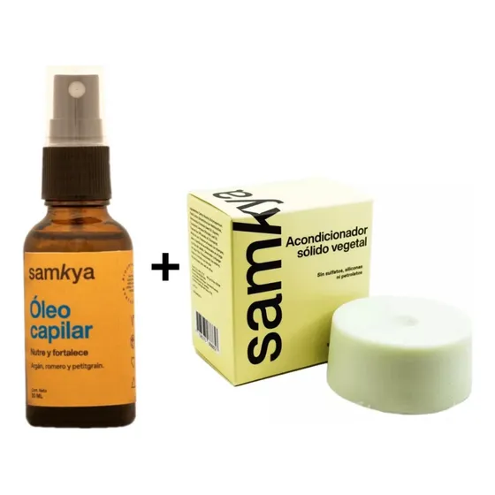 Kit Oleo Capilar Aceite Argan + Acondicionador Solido Brillo