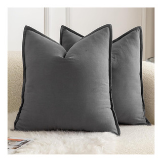 Mandioo Pack De 2 Cubiertas De Almohada De Algodón De Algodó Mandioo Pack De 2 Cubiertas De Almohada De Algodón De Algodó