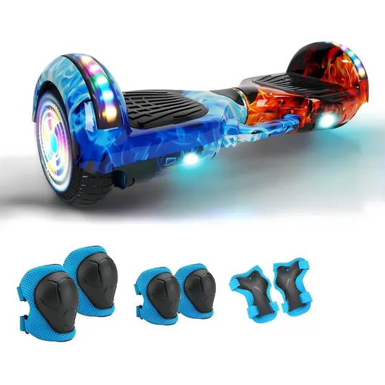 Hoverboard con música bluetooth y ruedas luminosas color rojo KYE YC0432-LXJ