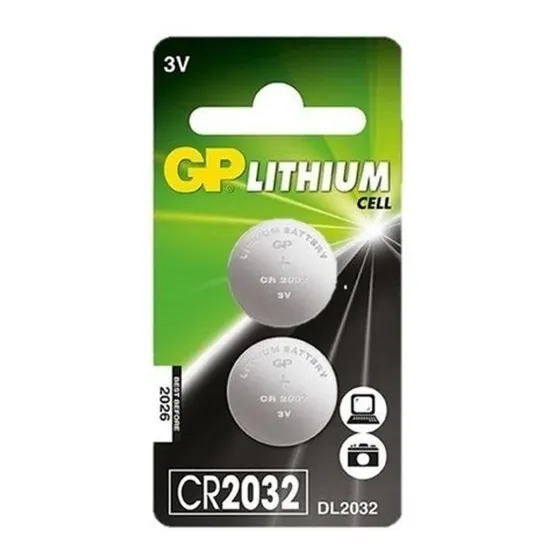 Pila Bateria Boton Gp Lithium Cr2032 3v Blister De 2 