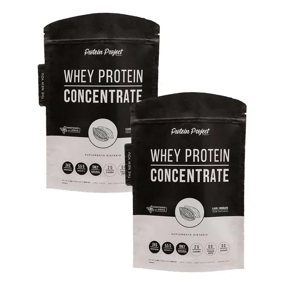 Protein Project Whey Protein Natural Concentrate 2lb Doypack Sabor Chocolate
