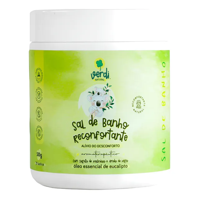 Sal De Banho Reconfortante Com Sal De Magnésio Verdi Natural