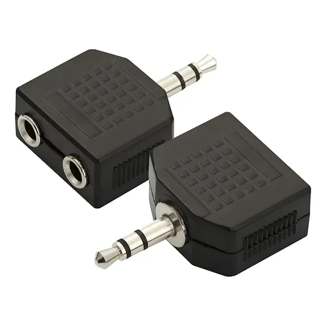 Adaptador Plug 3,5 Mm A 2 Estéreo 3,5hembra Audio-micrófono