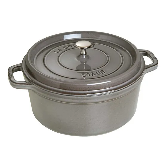 Cocotte redondo de ferro fundido Staub® 18 cm, cor cinza