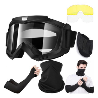 Lentes Tácticos Con 3 Micas Intercambiables Para Moto Lentes Tácticos Con 3 Micas Intercambiables Para Moto
