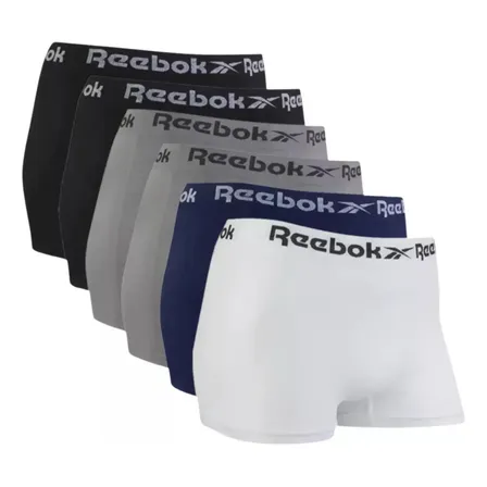 Kit 6 Cuecas Boxer Microfibra S/costura 100% Original Reebok