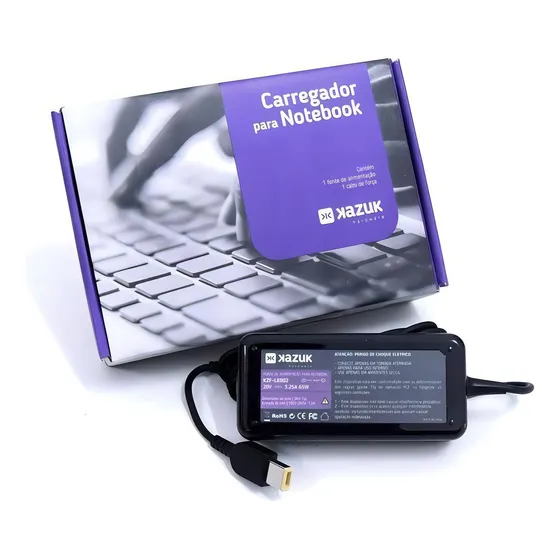 Fonte Carregador Notebook - Lenovo 20v 3.25a Slim Tip Kazuk