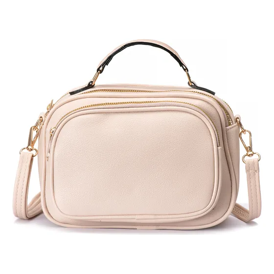 Bolsa Feminina Transversal Média Com Alça De Mão Tiracolo