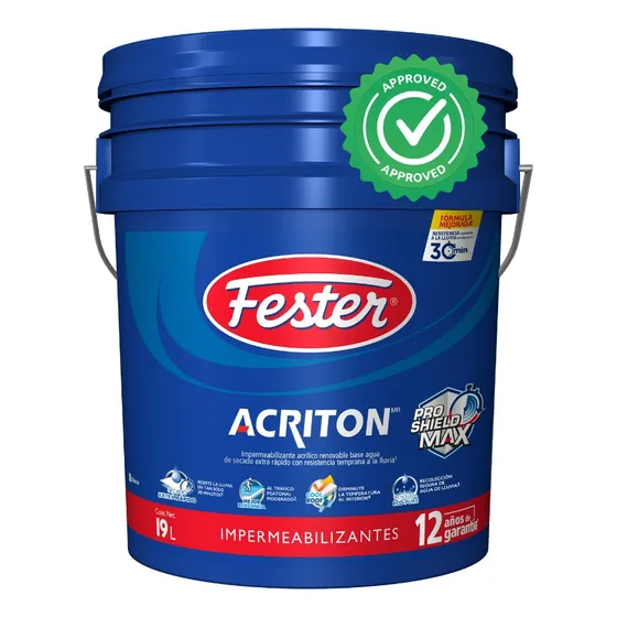 Impermeabilizante Fester Acriton 12 Años Blanco 19l