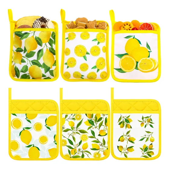 6 Soporte Para Olla Cocina Resistente Al Calor Diseño Limon