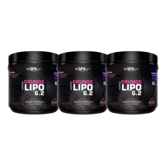 Suplemento En Polvo Ripped Grunge Lipo 6.2 Spx Nutrition Max 300 Gr Pack X3