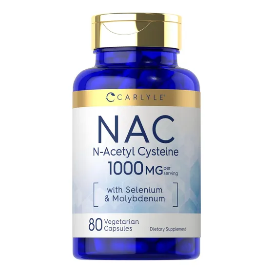 Suplemento Carlyle Nac N-acetil Cisteína 1000 Mg 80 Cápsulas