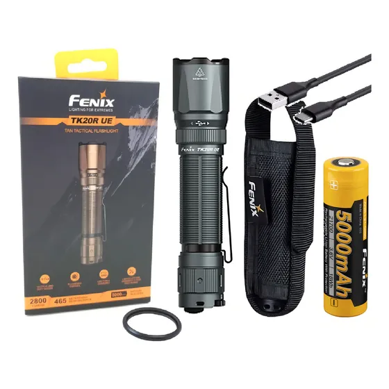 Linterna Tactica Led Fenix Tk20r Ue 2800 Lumens 465 Metros. Linterna Gris Luz Blanco