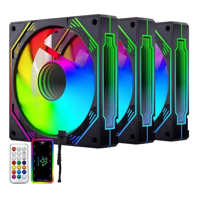 Kit Cooler Fan Gabinete Pc X3 Snowman Rgb Controladora
