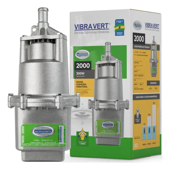 Vibra Vert Rymer 2000 bomba submersa poço sapo 2000 1850 litros voltagem 127v