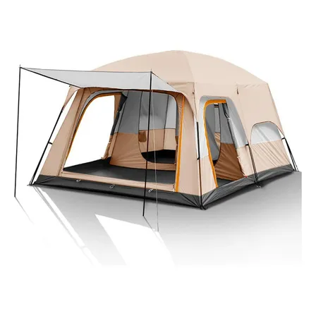 Barraca Camping Familiar 2 Quartos 1 Sala 8-12 Pessoas Cáqui