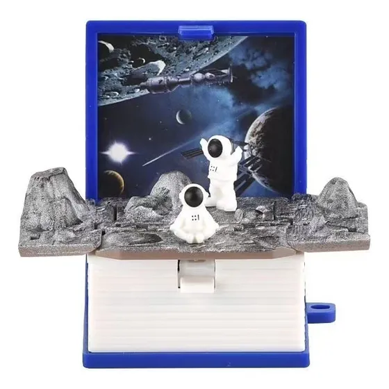 Libro Pop-up Apilado En 3d. Mini Juguete Llavero 2pcs