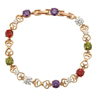 Pulsera Moño Oro 18k Lam Swarovski 17 A 19cm Ajustable. Pulsera Moño Oro 18k Lam Swarovski 17 A 19cm Ajustable.