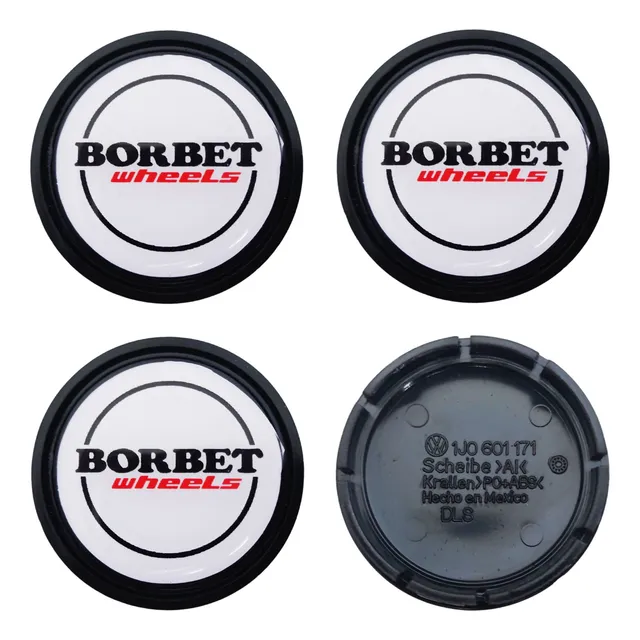 4 Centros Rin Vw Golf Mk5 Mk7 12-20 Borbet Wheels Blanc 65mm