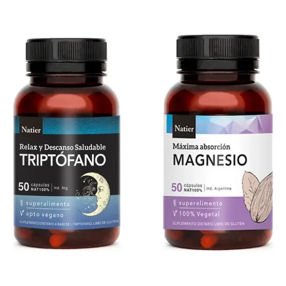 Combo Natier Cápsulas Magnesio + Capsulas Triptofano