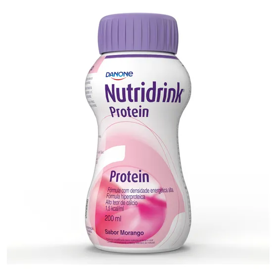 Suplemento Nutridrink Protein Morango 200ml Nutricia Danone