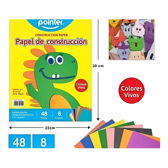 Papel De Construcción X 48 Hojas Pointer Mayor Y Detal 