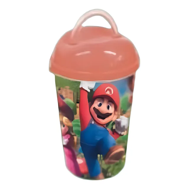 Vasos Pitillo X6 Temáticos Mario Bros Para Cumpleaños