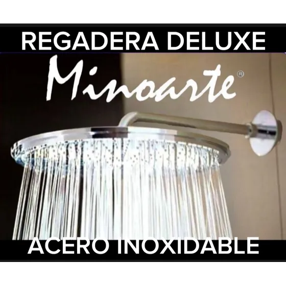 Regadera Redonda De Acero Inoxid De Lujo Marca Minoarte 