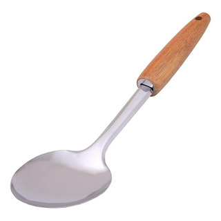 Colher Para Servir Grande Em Aço Inox E Acácia Mimo 30,5cm Colher Para Servir Grande Em Aço Inox E Acácia Mimo 30,5cm