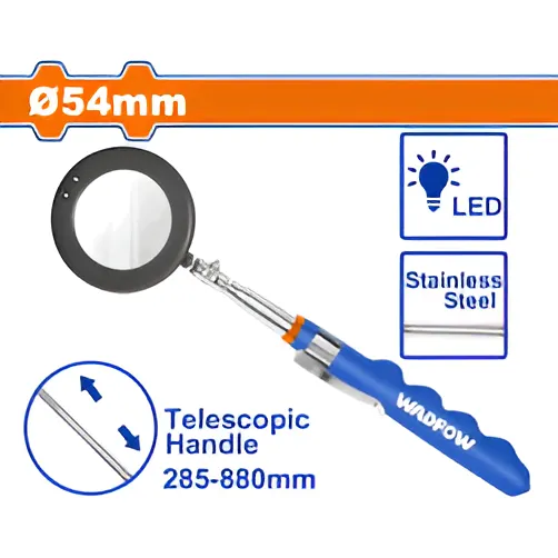 Espejo Telescopico 285mm A 880mm 54mm Aceroinoxidable Wadfow
