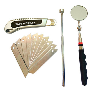 Kit De Espejo + Imán De Inspección Con Cutter Y Navajas Kit De Espejo + Imán De Inspección Con Cutter Y Navajas