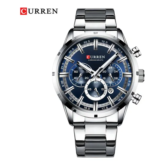 Espetacular Reloj Curren 8355 Color de la correa Plateado