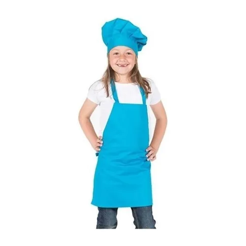 Combo Mini Chef Gorro Kit Delantal Para Niños Y Niñas