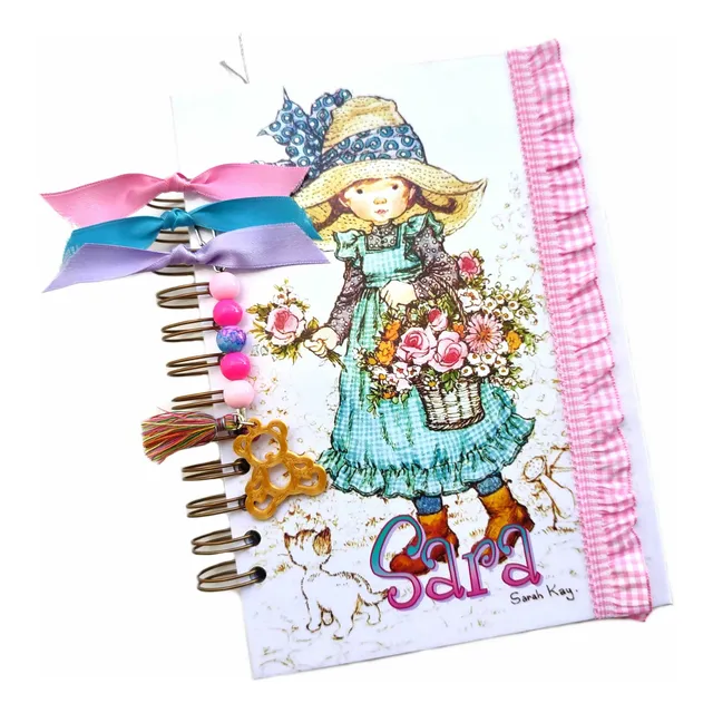 Sarah Kay 2 Libreta Diario Bullet A5 Personalizada Con Nombr