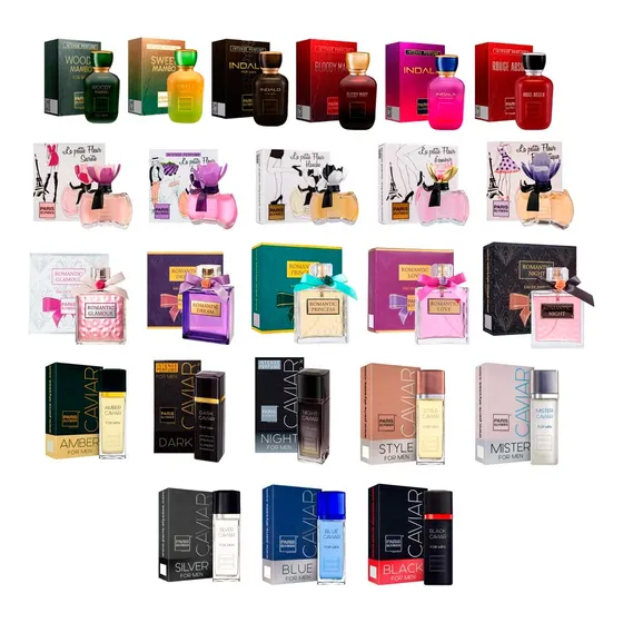 Kit 10 Perfumes Paris Elysees Masc/fem Linha Premium 100 Ml