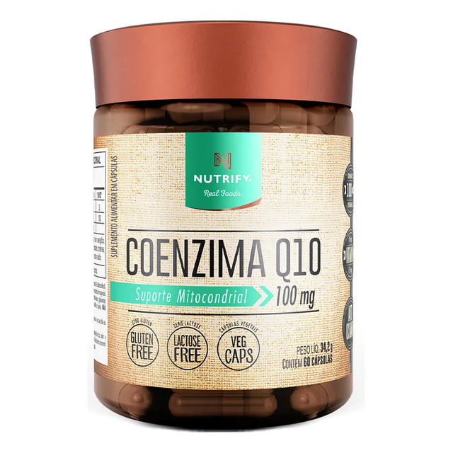 Coenzima Q10 100mg 60 Cápsulas Nutrify Sem Sabor